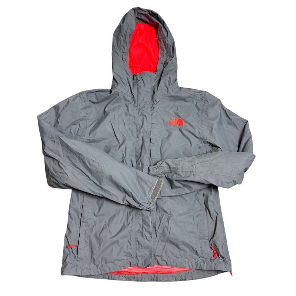 The North Face Womens XS Gray Hyvent Windbreaker Hooded Hyvent Full Zip Jacket